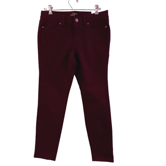 LOFT Jeans Ann Taylor Loft Jeans Wine Color Size 5p New With Tags